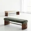 Banco de Madera Maciza de Lujo Ligero Estilo Italiano para Uso en Casa, Banco para Cambiar Zapatos en la Entrada, Banco Sofá para Sala de Estar, Banco al Pie de la Cama en el Dormitorio, Banco Largo con Cojín Suave
