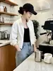 Jaqueta Feminina Nova de Nicho Outono/Inverno 2026 Estilo Coreano Casual Versátil Fina Gola Alta Curta A14268