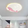 Luminária de Teto LED Luminária para Quarto Infantil Luminária de Quarto Minimalista Moderna Luminária para Quarto de Menino Menina Luminária Criativa Oceano dos Sonhos