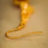 Pendientes de Navidad de Loto plata S925 redondos ágata rojo del sur pendientes de temperamento de moda para dama pendientes clásicos