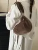 Bolso de Felpa Otoño e Invierno Nuevo Bolso de Hombro con Cadena de Moda Transfronteriza para Mujer Bolso Cruzado Versátil Elegante para el Día a Día Bolso de Media Luna