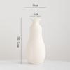 Jarrón Decorativo de Cerámica Blanca Shumen para Flores Secas Creativo Simple Moderno Sala de Estar Arreglo Floral Escritorio Adornos para Arreglo Floral
