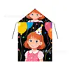 Una Capa Estilo Europeo y Americano Hecha a Medida con Estampado de Dibujos Animados para el Día del Niño con Capucha y Cordón para Niños Pequeños y Medianos