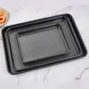 Bandeja rectangular antiadherente para horno de venta al por mayor de fábrica, base poco profunda, bandeja para hornear galletas, herramientas para hornear, en stock