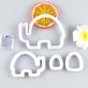 4 Peças de Cortadores de Elefante, Ferramentas Realistas para Assar, Modelo de Elefante, Moldes para Fazer Bolo, Em Estoque para Atacado