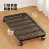 Carro de placa de hierro, carrito tortuga, plataforma larga móvil con ruedas universales, mini remolque para transportar mercancías, polea deslizante, forma redonda