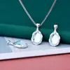 Novo Pingente de Prata Esterlina S925 Estilo Ins Água-Marinha Sintética Gota Irregular Pingente para Colar de Cristal DIY Acessórios