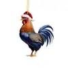 Navidad 2D Acrílico Dibujos Animados Gallo Colgante Árbol de Navidad Colgante Decorativo Lindo Transfronterizo