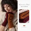 Luvas de Inverno Leve Luxo Tendência Torcidas Longas 100% Lã Tricô à Máquina Horizontal para Mulheres Inverno Sem Dedos Tela Sensível