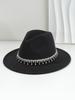 Sombrero de copa estilo británico para hombre y mujer, Moda francesa, Sombrero de jazz, Accesorios, Estilo borla, Gema, Pedrería, Adecuado para fiesta de fogata
