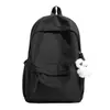 Mochila escolar para estudiantes universitarias, versión coreana, gran capacidad, mochila simple de color liso para estudiantes de secundaria y preparatoria, unisex