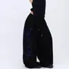 Pantalones de Chándal Anchos Estilo Retro Americano Perezoso con Pedrería Hot-fix para Mujer Sueltos Adelgazantes Versátiles Informales Cintura con Cordón Pantalones Deportivos