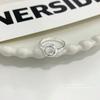 Yongcheng Prata de Lei S925 Moda Conjunto Rosca Brincos Anel Corrente Clavícula Feminino Texturizado Estiloso Acessível Luxo Atacado