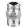 Conector Directo de Doble Rosca Macho de Acero Inoxidable de 4 Puntos Macho/Hembra a 6 Puntos de 1 Pulgada DN202515 Accesorios 304