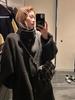 Heygirl Abrigo de Lana de Calamar Negro Hermano Venecia Carta de Amor Estilo Coreano Chaqueta de Lana de Doble Cara