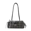 Bolsa de Hombro a Cuadros Dulce de Verano 2026 para Mujer, Bolso Baguette con Lazo de Encaje, Bolso de Hombro con Diseño Único
