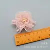 Malla de tela coreana con flor central accesorios para el cabello hechos a mano material para tocado accesorios para ropa accesorios DIY al por mayor