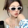 Gafas de Sol Estilo Similar a Xu Guanghan Retro Textura de Alta Gama Blancas Gafas de Sol Ojo de Gato Gm Gafas de Sol Rojas de Internet para Mujer