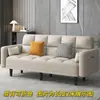 Sofá-cama dobrável de uso duplo para apartamentos de aluguel, sofá moderno simples de tecido pequeno para duas ou três pessoas, atacado