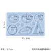 Pendientes de resina epoxi cristal DIY27 molde para pendientes colgante para pendientes pegamento UV molde de silicona Amazon para venta al por mayor
