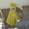 Guantes de invierno cálidos coreanos de cinco dedos color caramelo pantalla táctil estudiante todo partido guantes de punto logo de letra guantes para los dedos