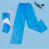 Conjunto Desechable de Impermeable y Pantalones de Lluvia, Engrosado, Cubre-Pies, Cuerpo Completo, Adulto, Poncho Portátil para Viaje
