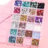 Venta Caliente Transfronteriza Decoración de Uñas Rhinestones Coloridos de Espalda Plana, Rhinestones de Resina Fluorescente Ab Mixtos de Múltiples Tamaños, Accesorios de Decoración para Uñas DIY