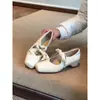 ¡En stock, se envía al instante! Zapatos de Ballet Retro Franceses Cuadrados con Lazo y Cordones, Tacón Oculto, Nuevos Zapatos Mary Jane para Mujer