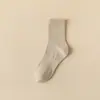 Calcetines para Hombre Resistentes al Olor Absorbentes del Sudor Hilo de Algodón Puro Calcetas de Media Caña para Hombre Otoño Calcetines Largos para Hombre 10A Antibacterianos Previenen el Pie de Atleta