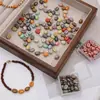 Pulsera de cuentas de frijol de café acrílico Picasso 8x 10 mm hecha a mano DIY cadena para teléfono móvil color cuentas sueltas joyería