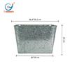 Cubeta de hielo cuadrada para encurtidos Amazon transfronterizo estante para cerveza europeo y americano metal galvanizado enfriador de bebidas cubeta para bebidas
