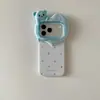 Estojo para Lentes 3D Urso com Bolinhas de Diamante Brilhante para 18 Pro Max, Novo Design Criativo para Capa Dura Apple 17, 16, 15