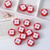 Flor de Acrílico Trébol de Cuatro Hojas Cuentas de Agujero Grande Material de Cuentas Sueltas Hechas a Mano para DIY Accesorios Colgante para Cadena de Teléfono Móvil