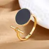Anel Simples de Nova Moda Transfronteiriço Anel Feminino de Design de Alto Padrão Anel Ajustável de Abertura com Temperamento Versátil