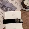 Coreia do Sul Novo Veludo Contas Clipe de Um Caractere Celebridade Cibernética BB Sentido Avançado Grampo de Cabelo Incrustado Simples Versátil Grampo Lateral