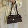 Bolsa de mão vintage, novo modelo 2026, bolsa de ombro simples para mulheres, versátil, nicho, outono, bolsa de axila, estilo coreano, moda japonesa