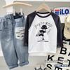 Camiseta de Manga Larga para Niño Otoño Nuevo 2025 Sudadera Infantil Elegante Camiseta Básica de Moda para Bebé Primavera y Otoño Camiseta Moderna