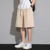 Pantalones Cortos Waffle Versátiles Estilo Americano para Niños Verano 2025, Holgados de Color Sólido Casual Modernos para Jóvenes de Cinco Puntos