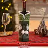Decorações de Natal Capas de Garrafa de Vinho de Tricô de Desenho Animado 2026 Nova Atmosfera de Feriado Suprimentos Decorativos Capas de Garrafa de Vinho para Casa