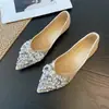 Otoño 2026 Nuevos Zapatos Planos de Punta Fina con Lazo de Pedrería Boca Baja Moda Versátil Temperamento Zapatos de Mujer N1368-18