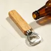 Abrebotellas de Cerveza con Mango de Madera Hogareño Multifuncional Barra Restaurante Portátil Abrebotellas de Cerveza Tapa Pequeña