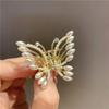 Metal Estilo Coreano Perla Mariposa Accesorios para el Cabello Pinza de Agarre Dulce Hada Clip para Flequillo Refrescante Pinza para el Cabello Fijación del Cabello