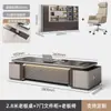 Mesa de Escritório de Chefe com Sensação de Luxo Leve e de Ponta, Simples e Moderna, Mesa Executiva Lacada com Gabinete Único para Presidente, Líder, Gerente e Supervisor
