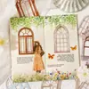 Papel para Diario Hueco Estilo Sal, Marco Base de Encaje con Borde Vintage, Decoración de Collage Sin Cortar