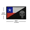 Bandera Chilena Punisher Parche de Brazo de Velcro Parche de Tela Bordado Parche de Moral Transfronterizo En Stock