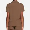 Lujo Original Accesible ~ Color Chocolate Tarjeta Dai Shan Jin Mismo Estilo que la Hermana Conjunto de Pijama para Mujer Verano Manga Corta Pantalones Cortos Ropa de Casa Delgada