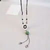Cerámica Jingdezhen Galaxia de Noche Eterna Gradiente Mariposa Collar Trenzado Dulce Estilo Antiguo Diseño Lindo Cadena para Clavícula