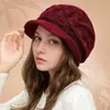 Chapéu de Lã Cashmere com Design de Língua de Pato Transfronteiriço Inverno Acolchoado Espesso Quente Chapéu de Lã Proteção para Ouvidos Feminina Chapéu de Tricô