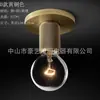 Exclusivo para Amazon transfronterizo: Lámpara de techo empotrada color cobre, luz para pasillo y recibidor, lámpara de techo creativa de hierro forjado y cristal