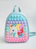 Suministros del Fabricante Mochila Educativa de Silicona para Niños, Bolsa Linda de Unicornio con Burbujas para Aliviar el Estrés, Mochila Pionera Matarratas